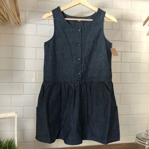 Girls Tea Collection Chambray Drop Waist Dress